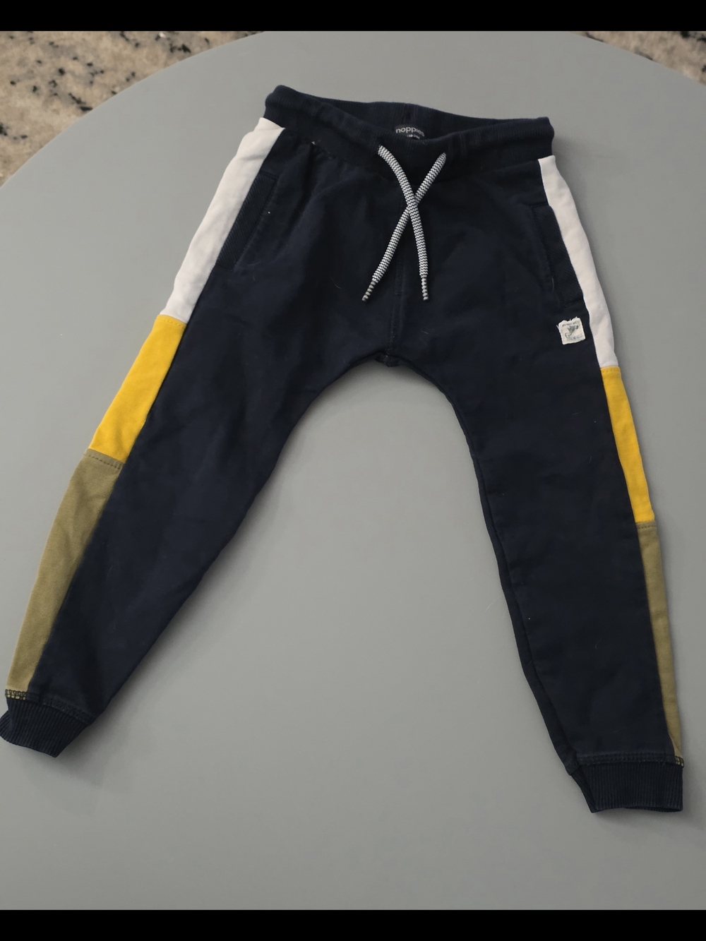Noppies Navy Joggers with Yellow & White Panels 18-24